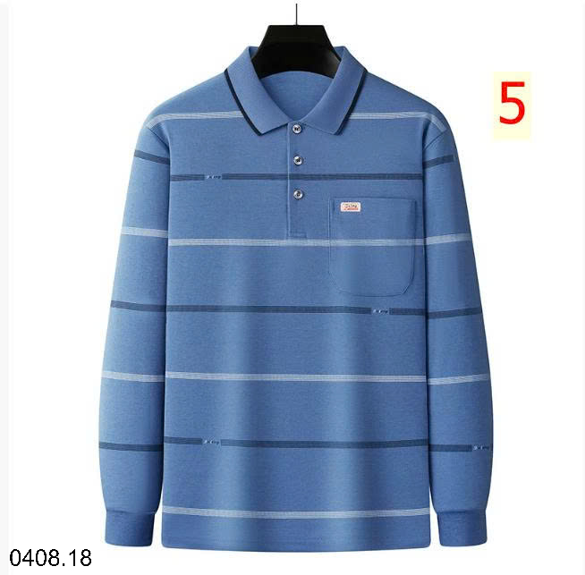 26HA0408.18 - POLO KẺ DÀI TAY CHO NAM