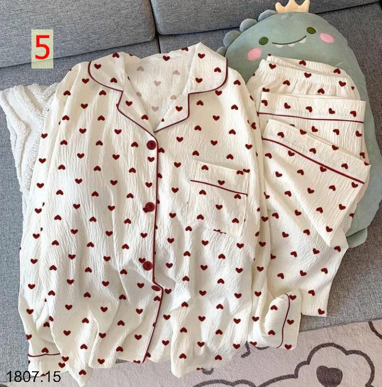 26HA1807.15 - SET BỘ PIZAMA DÀI TAY BÔNG MÂY NỮ