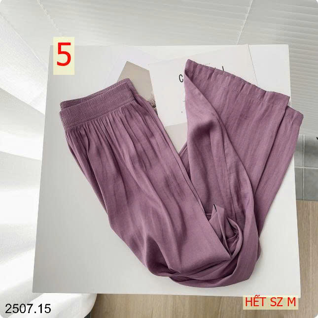 26HA2507.15 - QUẦN TƠ LỤA ỐNG RỘNG NỮ