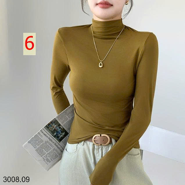 26HA3008.09 - ÁO GIỮ NHIỆT CỔ 5 PHÂN NỮ