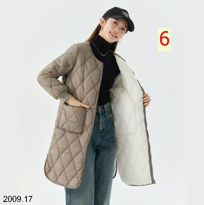 26HA2009.17 - ÁO PHAO TRẦN TRÁM DÁNG DÀI KHÔNG CỔ
