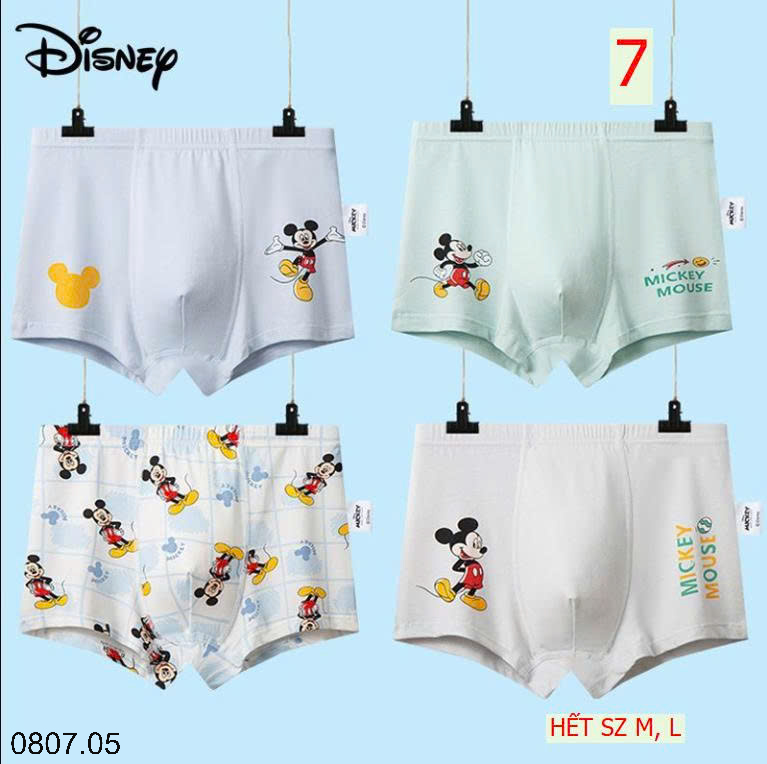 26HA0807.05 - SET 4 QUẦN CHÍP ĐÙI DISNEY CHO BÉ
