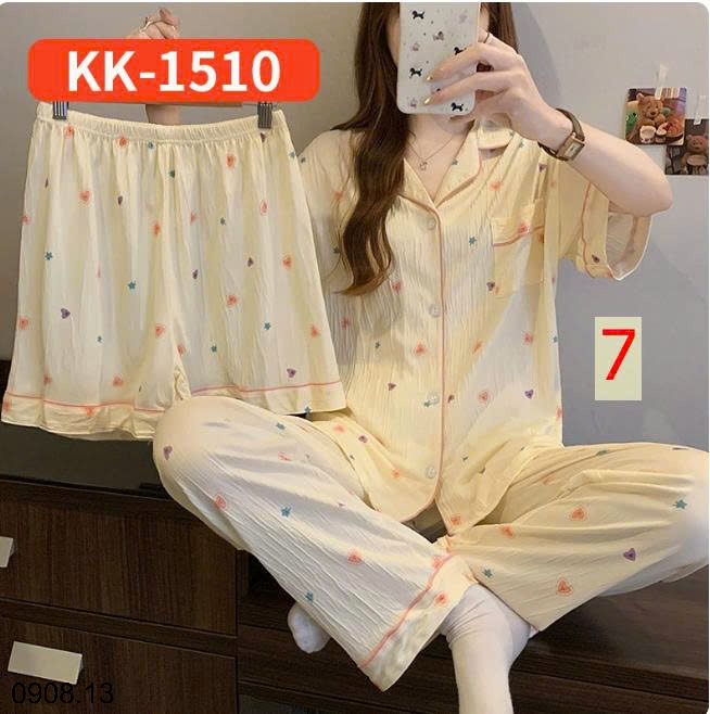 26HA0908.13 - SET BỘ MẶC NHÀ 3 CHI TIẾT CHO NỮ