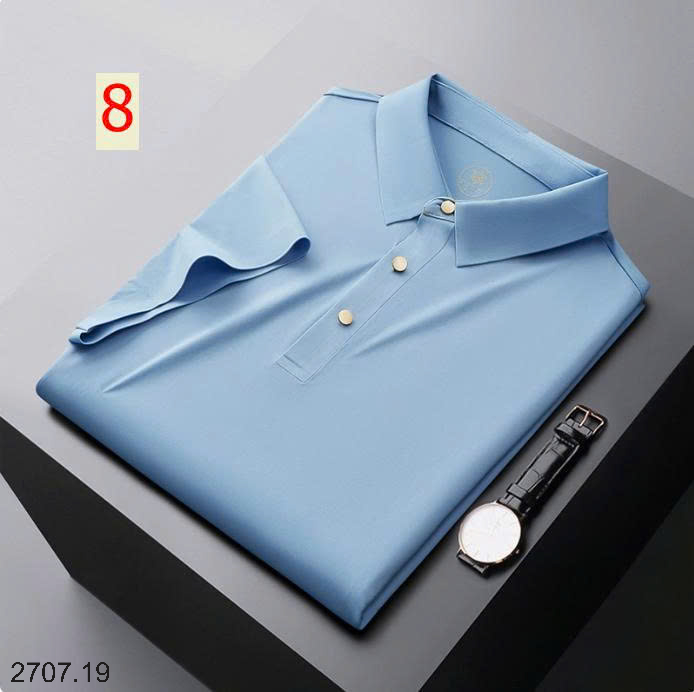 26HA2707.19 - POLO LỤA BĂNG NAM LIỀN MẠCH CAO CẤP