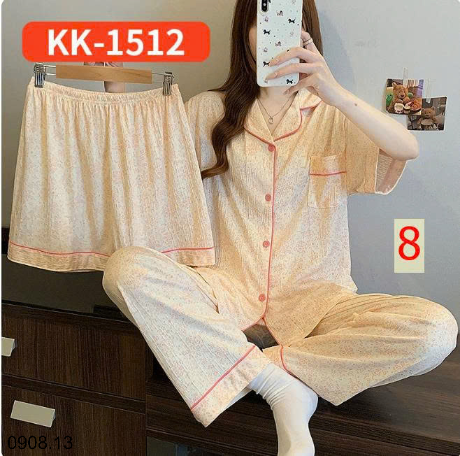 26HA0908.13 - SET BỘ MẶC NHÀ 3 CHI TIẾT CHO NỮ