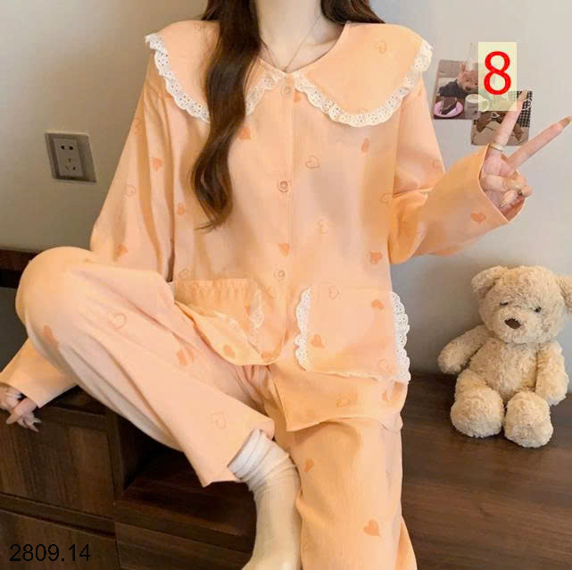 26HA2809.14 - BỘ DÀI MẶC NHÀ VIỀN BÈO TIỂU THƯ