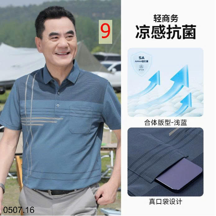 26HA0507.16 - ÁO POLO TRUNG NIÊN CHO BỐ