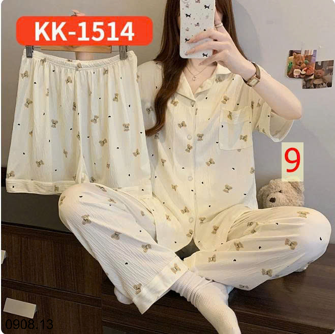26HA0908.13 - SET BỘ MẶC NHÀ 3 CHI TIẾT CHO NỮ