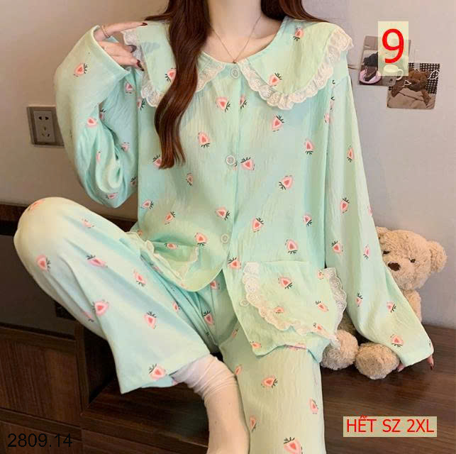 26HA2809.14 - BỘ DÀI MẶC NHÀ VIỀN BÈO TIỂU THƯ