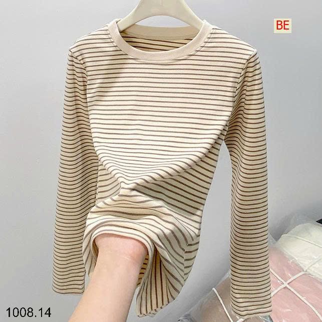 26HA1008.14 - ÁO NỈ KẺ CỔ TRÒN CHO NỮ