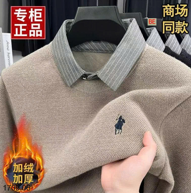 26HA1709.06 - ÁO LEN NAM CỔ SƠ MI LÓT LÔNG