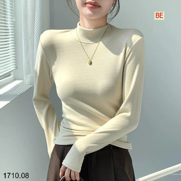 26HA1710.08 - ÁO GIỮ NHIỆT CỔ 3P LÓT LÔNG CHO NỮ