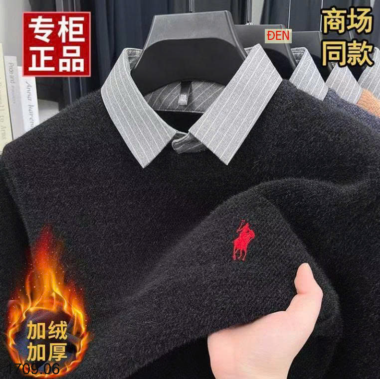 26HA1709.06 - ÁO LEN NAM CỔ SƠ MI LÓT LÔNG