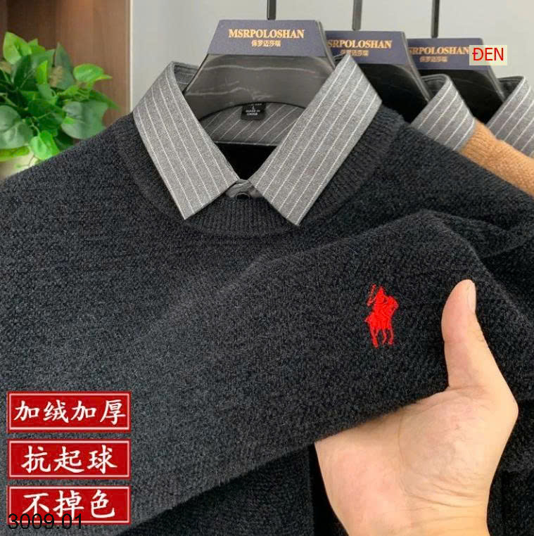 26HA3009.01 - ÁO LEN NAM CỔ SƠ MI LÓT LÔNG
