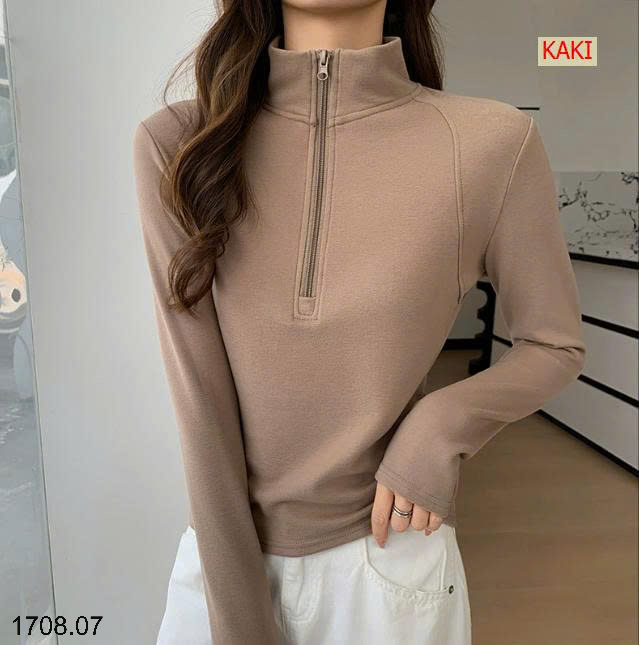 26HA1708.07 - ÁO NỮ CỔ CAO KÉO KHÓA