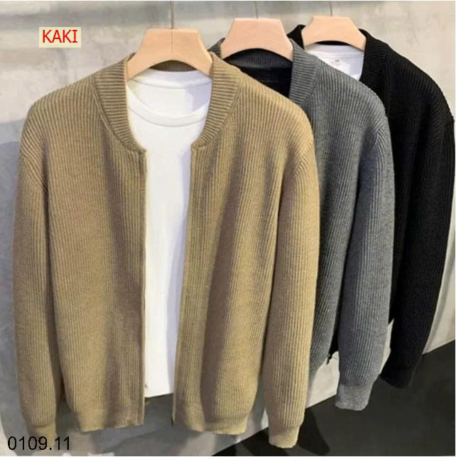 26HA0109.11 - ÁO LEN CARDIGAN KÉO KHÓA NAM
