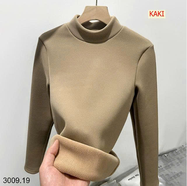 26HA3009.19 - ÁO GIỮ NHIỆT LÓT LÔNG CỔ LỌ CHO NỮ