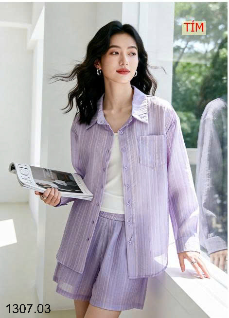 26HA1307.03 - SET SƠ MI QUẦN SHORT THỜI TRANG NỮ