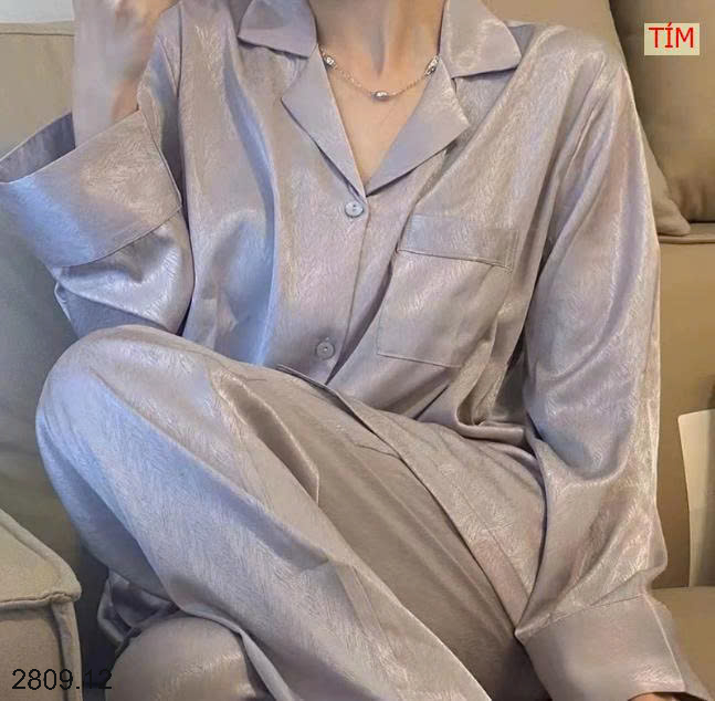 26HA2809.12 - BỘ PIJAMA LỤA XƯỚC