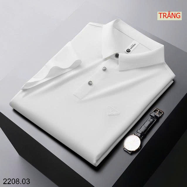 26HA2208.03 - ÁO POLO NGẮN TAY LỤA BĂNG NAM QCCC