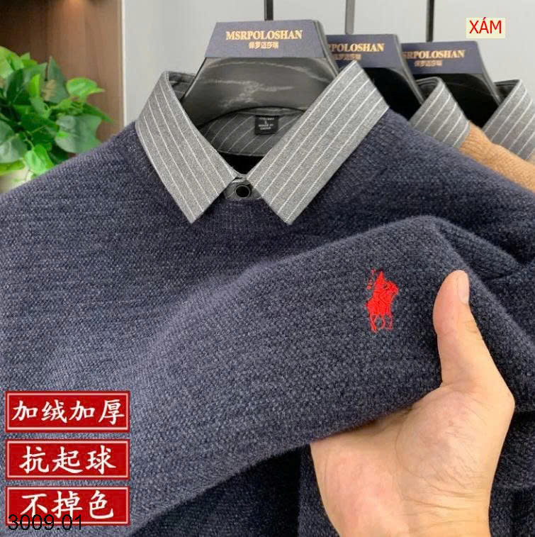 26HA3009.01 - ÁO LEN NAM CỔ SƠ MI LÓT LÔNG