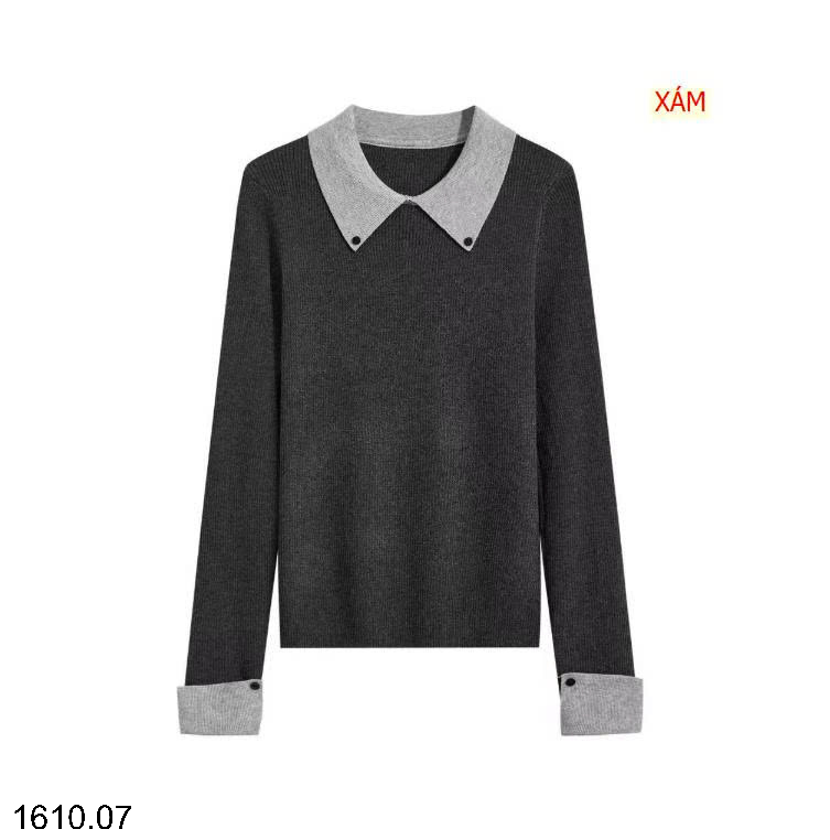 26HA1610.07 - ÁO LEN CỔ SƠ MI