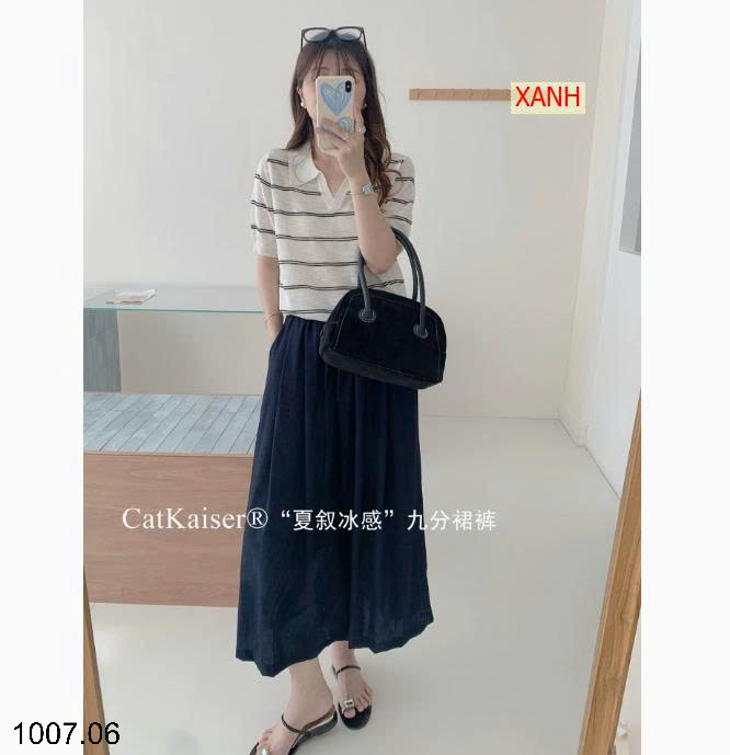 26HA1007.06 - QUẦN ỐNG RỘNG DÁNG VÁY CATKAISER