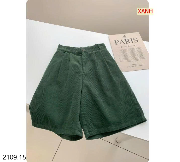 26HA2109.18 - QUẦN SHORT NHUNG TĂM CHO NỮ