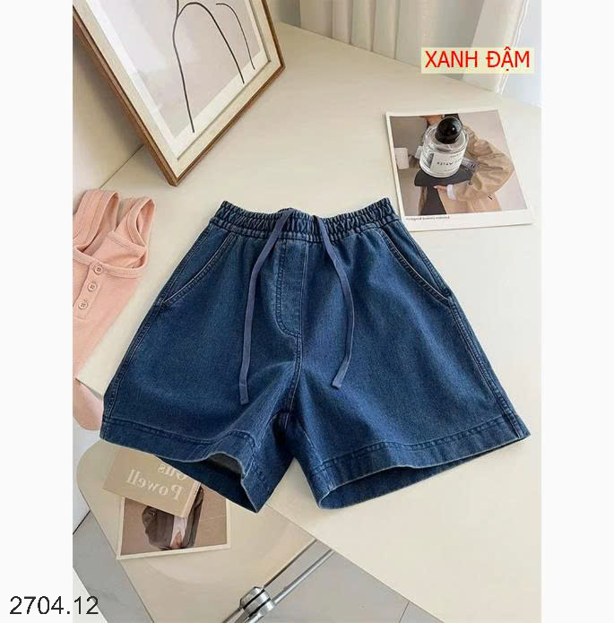 26HA2704.12 - SHORT JEAN CẠP CHUN CHO NỮ