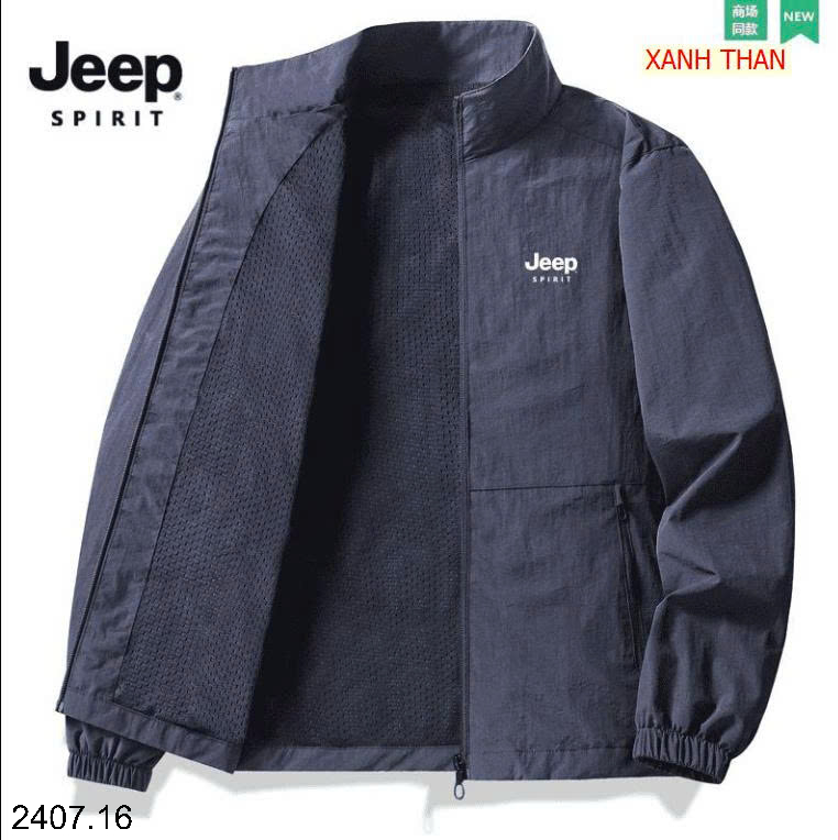 26HA2407.16 - ÁO KHOÁC MỎNG KÉO KHÓA JEEP CHO NAM