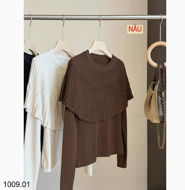 26HA1009.01 - ÁO LEN CHOÀNG CỔ ANNA