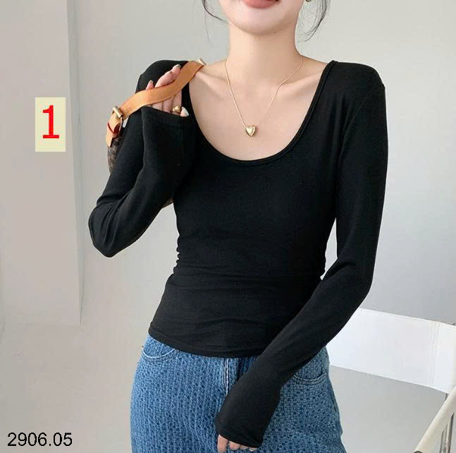 26HA2906.05 - ÁO THUN TRỄ CỔ CHO NỮ