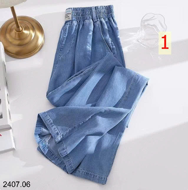 26HA2407.06 - QUẦN JEANS TENCEL CẠP CAO ỐNG RỘNG NỮ