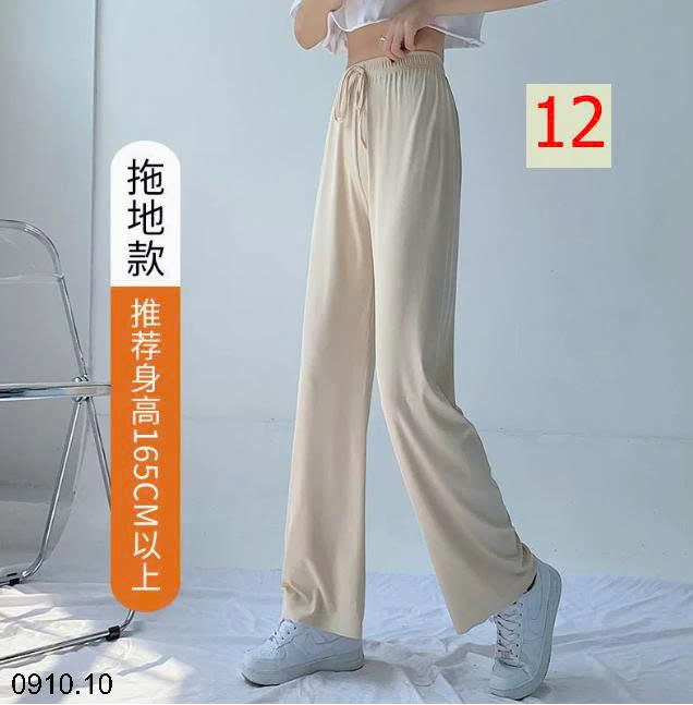 26HA0910.10 - QUẦN ỐNG RỘNG LỤA BĂNG CHO NỮ