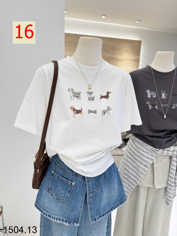 26HA1504.13 - ÁO PHÔNG COTTON HOẠT HÌNH CHO NỮ