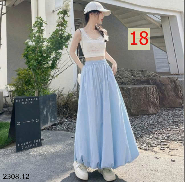 26HA2308.12 - CHÂN VÁY TULIP DÁNG CHỮ A CẠP CAO