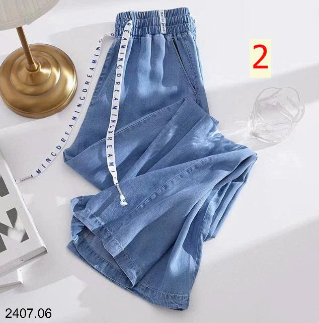 26HA2407.06 - QUẦN JEANS TENCEL CẠP CAO ỐNG RỘNG NỮ
