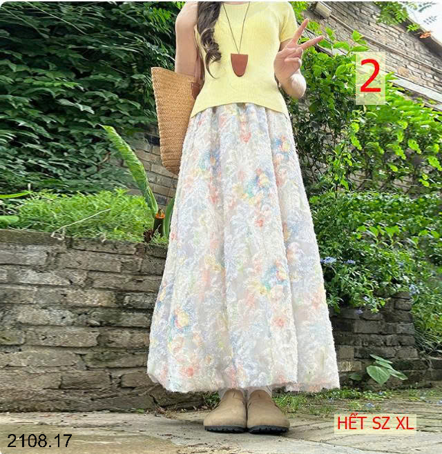 26HA2108.17 - CHÂN VÁY TULIP IN HOA CHO NỮ