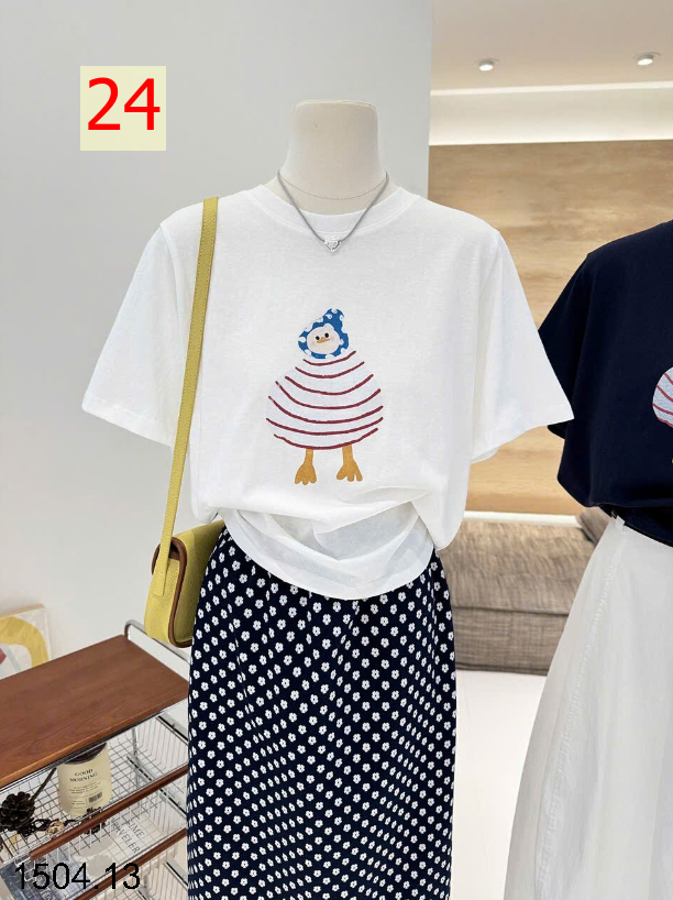 26HA1504.13 - ÁO PHÔNG COTTON HOẠT HÌNH CHO NỮ