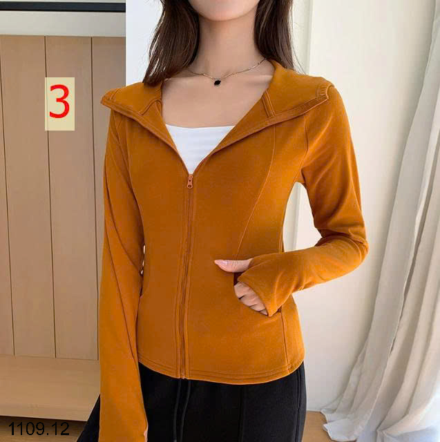 26HA1109.12 - ÁO KHOÁC THỂ THAO CÓ MŨ TRÙM ĐẦU