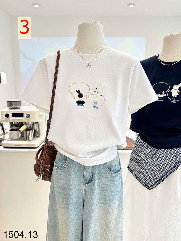 26HA1504.13 - ÁO PHÔNG COTTON HOẠT HÌNH CHO NỮ