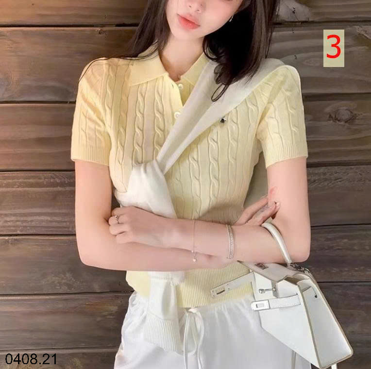 26HA0408.21 - ÁO LEN POLO NGẮN TAY THÊU HÌNH NGỰA