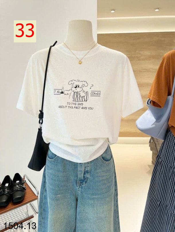 26HA1504.13 - ÁO PHÔNG COTTON HOẠT HÌNH CHO NỮ