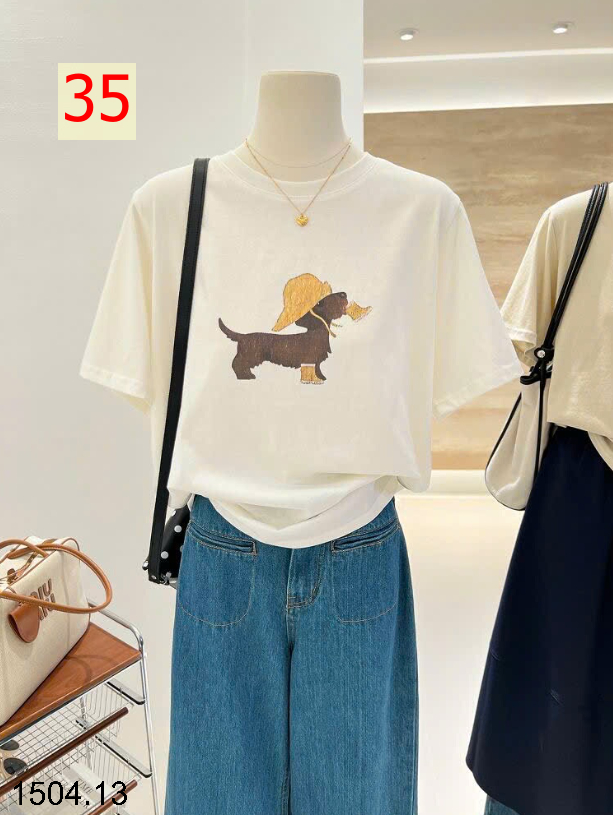 26HA1504.13 - ÁO PHÔNG COTTON HOẠT HÌNH CHO NỮ