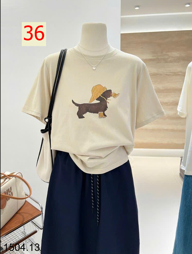 26HA1504.13 - ÁO PHÔNG COTTON HOẠT HÌNH CHO NỮ