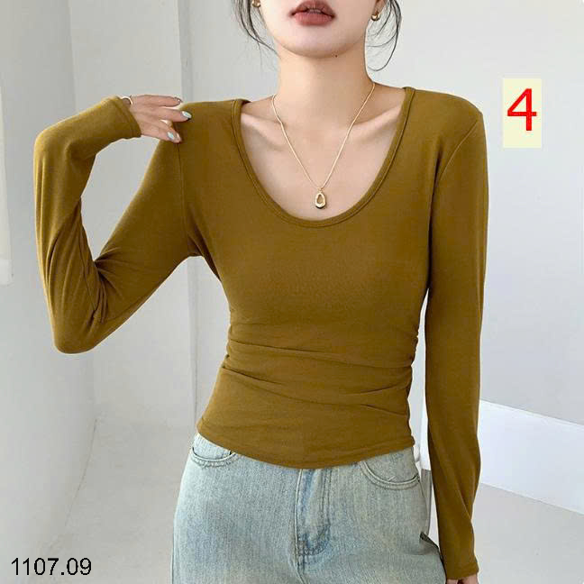 26HA1107.09 - ÁO THUN TRỄ CỔ CHO NỮ
