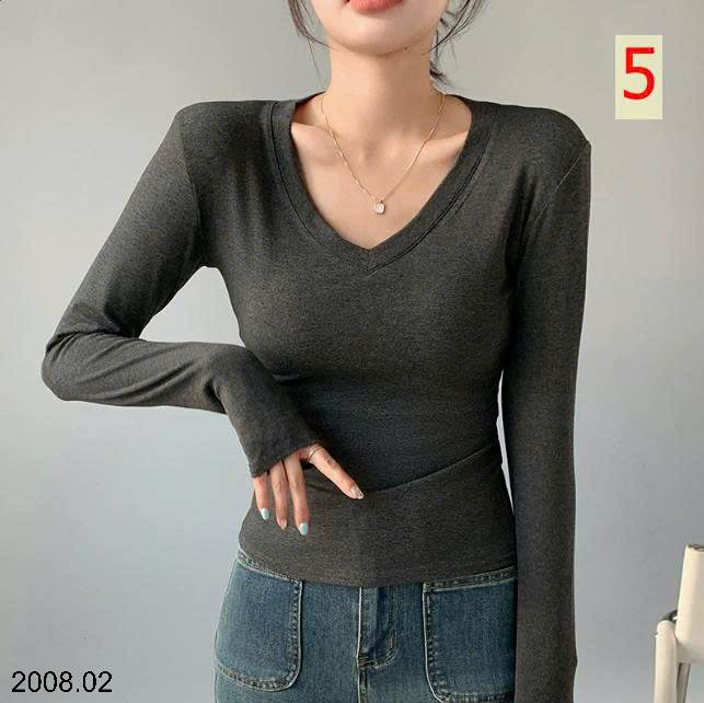 26HA2008.02 - ÁO THUN NỮ CỔ V