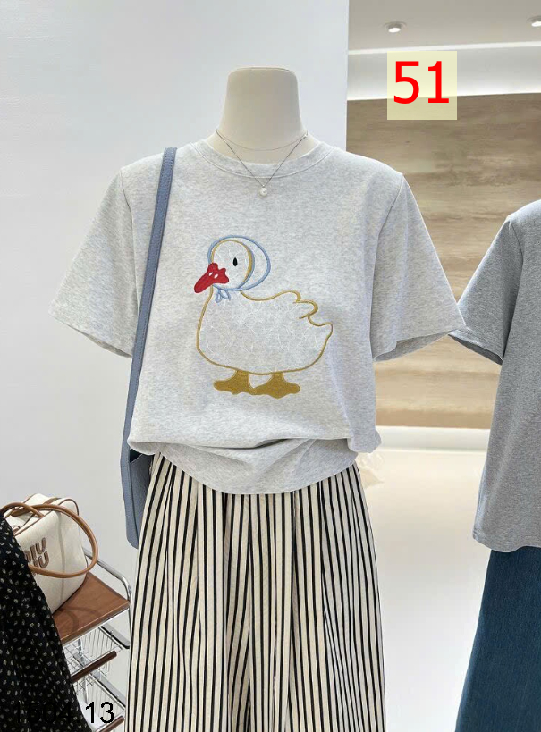 26HA1504.13 - ÁO PHÔNG COTTON HOẠT HÌNH CHO NỮ