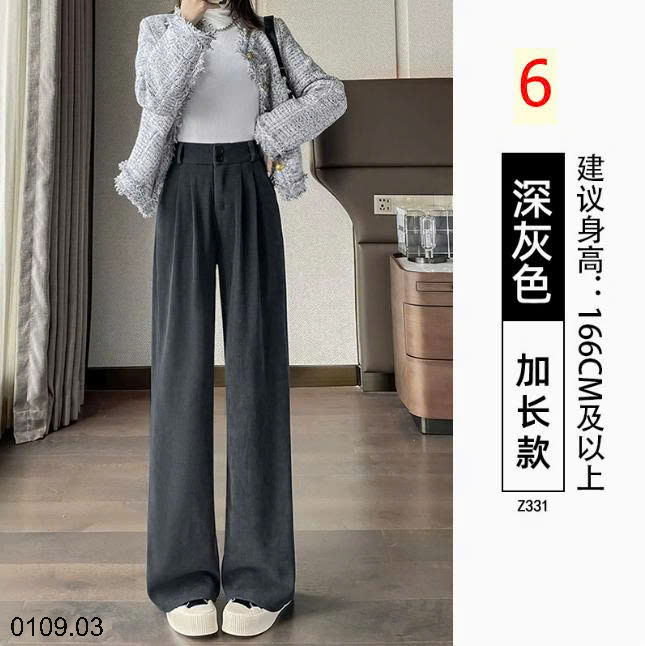 26HA0110.03 - QUẦN NHUNG TĂM ỐNG ĐỨNG
