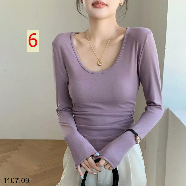 26HA1107.09 - ÁO THUN TRỄ CỔ CHO NỮ